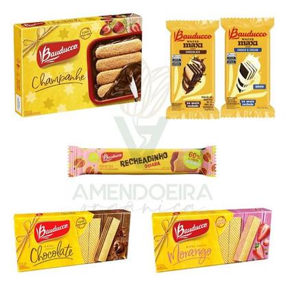 Imagem de Kit 6 Cesta De Natal Bauducco Grande 21 Itens Original C Nf