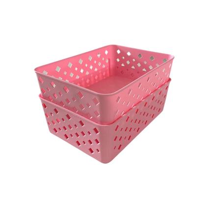 Imagem de Kit 6 Cestos Multiuso Organizador Empilhável Gaveta 19x14x6