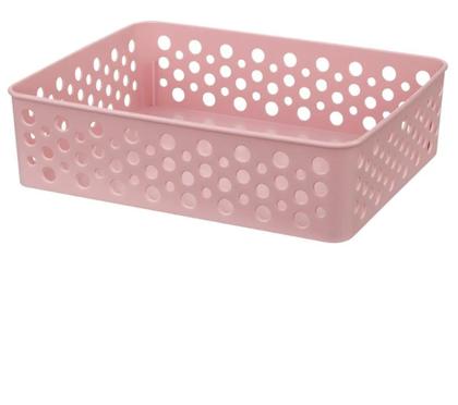Imagem de Kit 6 Cestos Organizadores p/ Gaveta Armario Lavanderia G 34x25cm