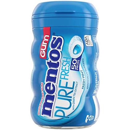 kit 6 Chiclete Mentos Pure FRESH Sabor MINT zero açucar 92g Imagem de kit 6 Chiclete Mentos Pure FRESH Sabor MINT zero açucar 92g