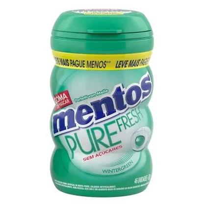 Imagem de kit 6 Chiclete Mentos Pure Fresh WHITEGRENN zero açucar 92g