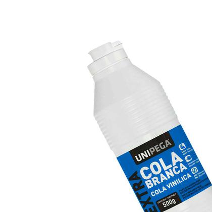 Imagem de Kit 6 Cola Branca Pva Extra 500g Artesanato Unipega