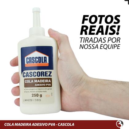 Imagem de Kit 6 Cola Madeira Extra Forte Adesivo À Base Pva 250g Cascorez Cascola