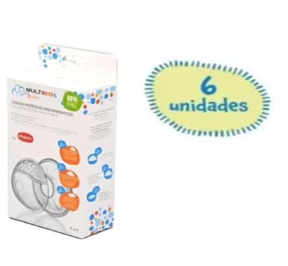 Imagem de Kit 6 Conchas Amamentação Multikids Proteção Seios Total