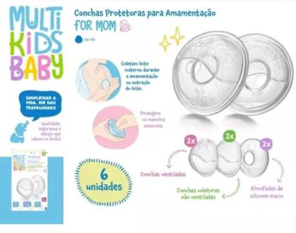 Imagem de Kit 6 Conchas Amamentação Multikids Proteção Seios Total