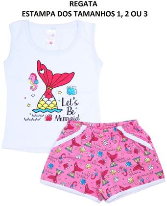 Imagem de Kit 6 Conjunto Infantil Feminino Roupa de Verão Menina