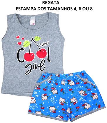 Imagem de Kit 6 Conjunto Infantil Feminino Roupa de Verão Menina