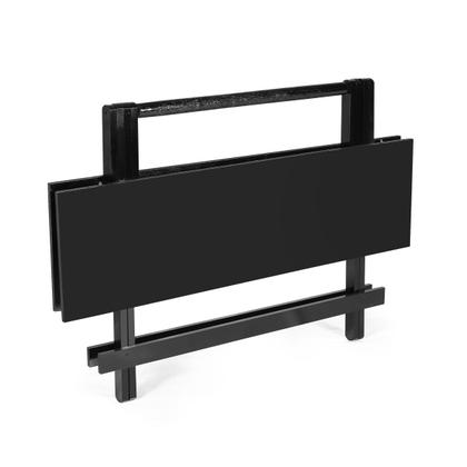 Imagem de Kit 6 Conjuntos Dobráveis 120x70 com 4 Cadeiras Preto - Móveis Britz