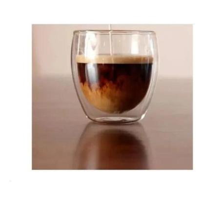 Imagem de Kit 6 Copos de Vidro Dupla Parede 80ml  Café e Chá Sempre na Temperatura Ideal
