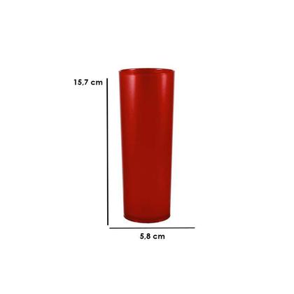 Imagem de Kit 6 Copos Long Drink Vermelho 330Ml Plástico Premium