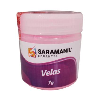 Imagem de Kit 6 Corantes de Vela Cores Candy Velas 7g Saramanil Anilina Pó Tingimento Parafinas Pote Barra Lentilha Gel Cera