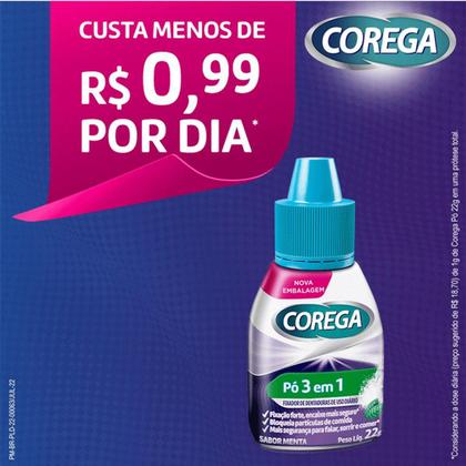 Imagem de Kit 6 Corega Pó 22g Fixador Dentadura Em Pó Preço Economico