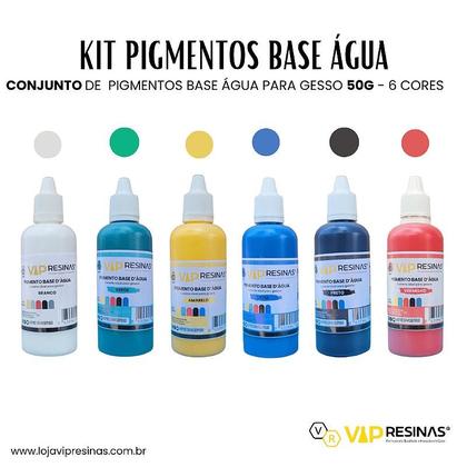 Imagem de Kit 6 Cores Corante Líquido Resina Gesso 50g Pigmento Epóxi
