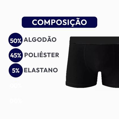 Imagem de Kit 6 Cuecas Box Algodão Varias Cores Masculino Adulto