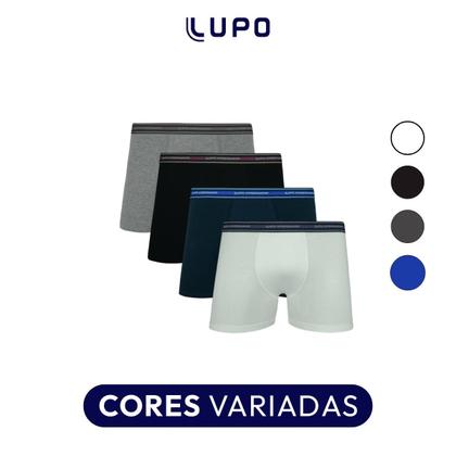 Imagem de Kit 6 Cuecas Boxer Algodão Lupo 523 Sortido
