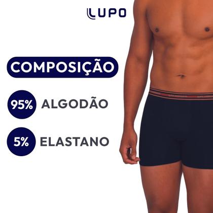 Imagem de Kit 6 Cuecas Boxer Algodão Lupo 523 Sortido