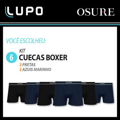 Imagem de Kit 6 Cuecas Boxer Lupo Masculina Poliamida Sem Costura Atacado Box Original