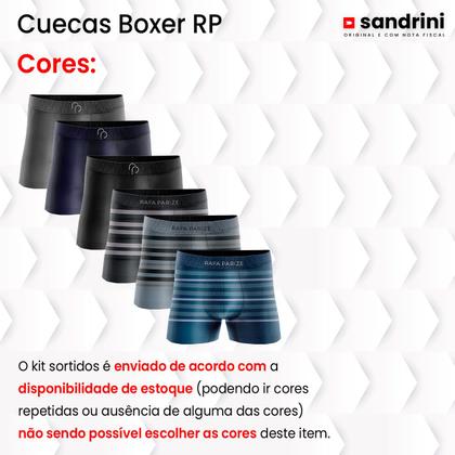 Imagem de Kit 6 Cuecas Boxer Masculina Adulto Rafa Parize