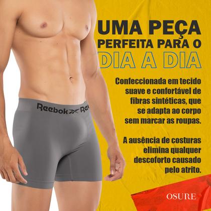 Imagem de Kit 6 Cuecas Boxer Reebok Cueca Poliéster Masculina Box Sem Costura Original