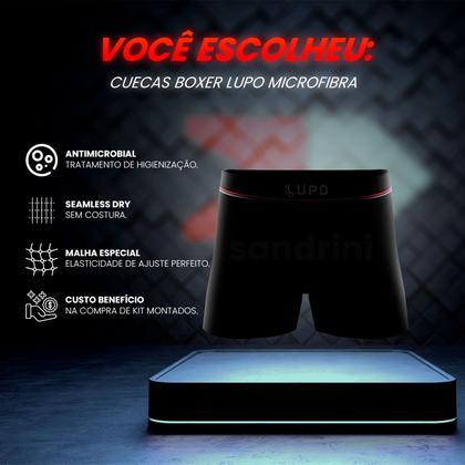 Imagem de Kit 6 Cuecas Lupo Boxer Poliamida Microfibra Sem Costura 436