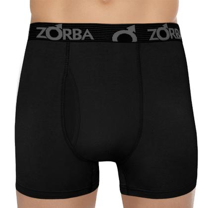 Imagem de Kit 6 Cuecas Zorba Boxer com Abertura 848 Preto - P