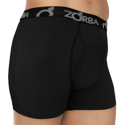 Imagem de Kit 6 Cuecas Zorba Boxer com Abertura 848 Preto - P