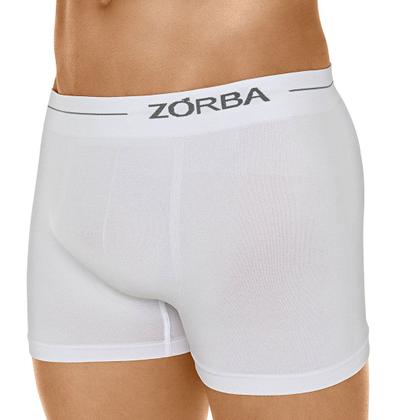 Imagem de Kit 6 Cuecas Zorba Boxer Side sem Costura Microfibra 839 Branco - G