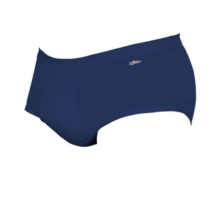 Imagem de Kit 6 Cuecas Zorba Slip Linea com Abertura Algodão 185 Marinho - GG