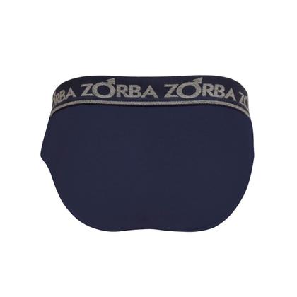 Imagem de Kit 6 Cuecas Zorba Slip Plus 716 Marinho - M