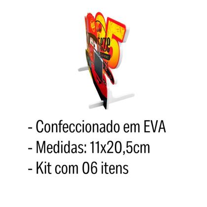 Imagem de Kit 6 Decoração De Mesa 11X20,5Cm Display Enfeite Festa Nfe