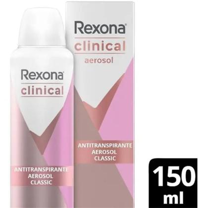 Imagem de Kit 6 Desodorantes Rexona Aerossol Antitranspirante - Feminino Clinical Classic 150ml