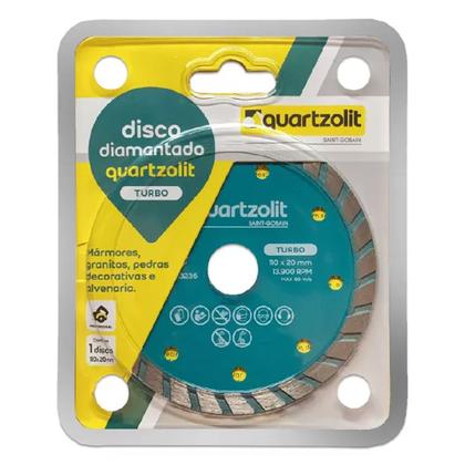 Imagem de Kit 6 Disco Corte Diamantado Turbo Pro 110x20mm Quartzolit