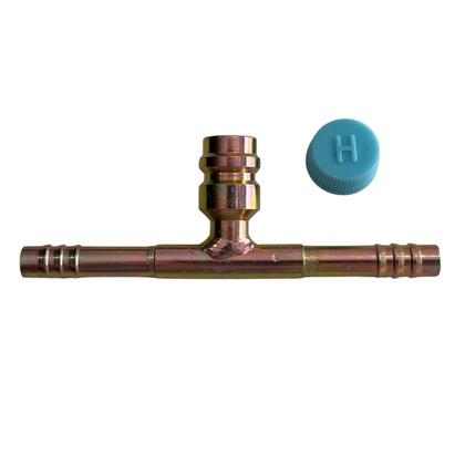 Imagem de Kit 6 Emendas Ar Cond Reta 6mm 8mm 10mm Com Ventil R134a Aço