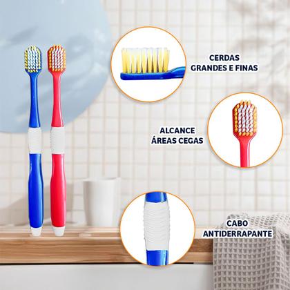 Imagem de Kit 6 Escovas De Dente Revolution Pro Cerda Macia Adulto