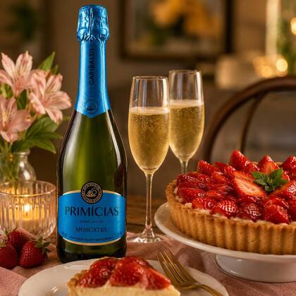 Imagem de Kit 6 Espumante Garibaldi Primicias Moscatel Branca 660ml