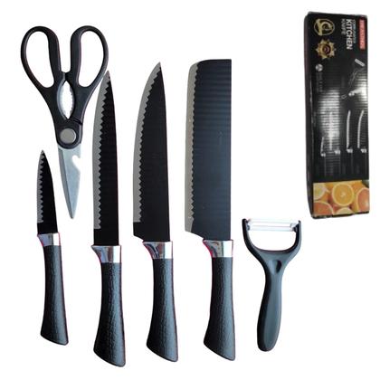 Imagem de Kit 6 Facas Churrasco Inox Cozinha envio Imediato