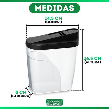 Imagem de Kit 6 Farinheiras Açucareira Sabão Preta Vermelha - Uninjet