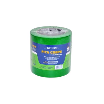 Imagem de kit 6 Fita Crepe Automotiva Verde 18mm x 40m Delfix  Alta Performance para Pintura Profissional
