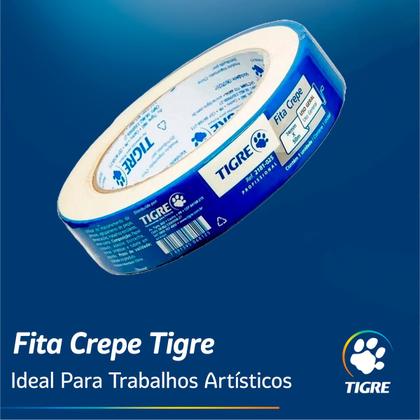 Imagem de Kit 6 fita crepe pequena 24x50 tigre / adere