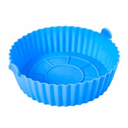 Imagem de Kit 6 Formas De Silicone Air Fryer Reutilizável Antiaderente Assadeira Redonda Yepp