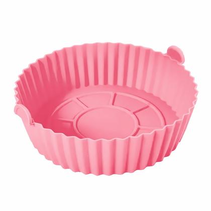 Imagem de Kit 6 Formas De Silicone Air Fryer Reutilizável Antiaderente Assadeira Redonda Yepp