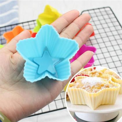 Imagem de Kit 6 Formas De Silicone Cupcake Bolo Muffin Air Fryer Pudim, Doces, Formatos Variados