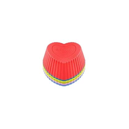 Imagem de Kit 6 formas moldes silicone para cupcake mini bolo muffin