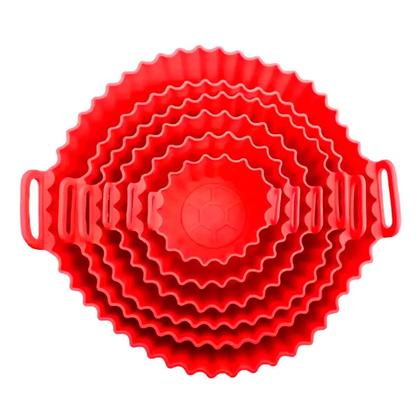 Imagem de Kit 6 Formas Silicone Para Air Fryer Lavável Multiuso