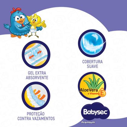 Imagem de Kit 6 Fraldas Babysec Galinha Pintadinha Premium Tamanho G 26 unidades cada