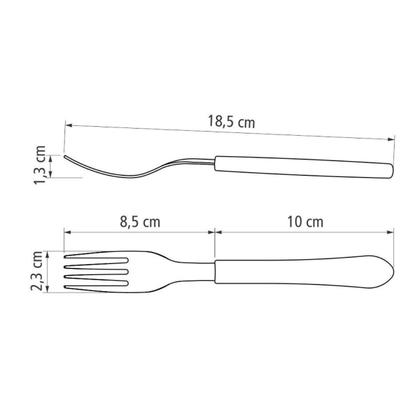 Imagem de Kit 6 Garfos De Mesa Jantar Leme Tramontina Aço Inox Cabo Preto