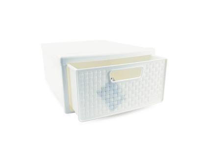 Imagem de Kit 6 Gaveteiros Modularares Empalhável Organizador Multiuso Sapateira Rattan Plástico Resistente