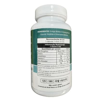 Imagem de Kit 6 Ginkgo Biloba com Ginseng - Life Natural - 60 Cápsulas