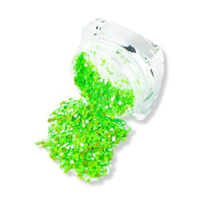 Imagem de Kit 6 Glitter Flocado Decoração Unhas Encapsulada Gel Fibra