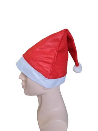 Imagem de Kit 6 Gorros Papai Noel Em Feltro C/ Pom Pom Fantasia Natal